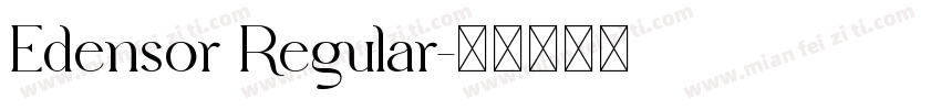Edensor Regular字体转换